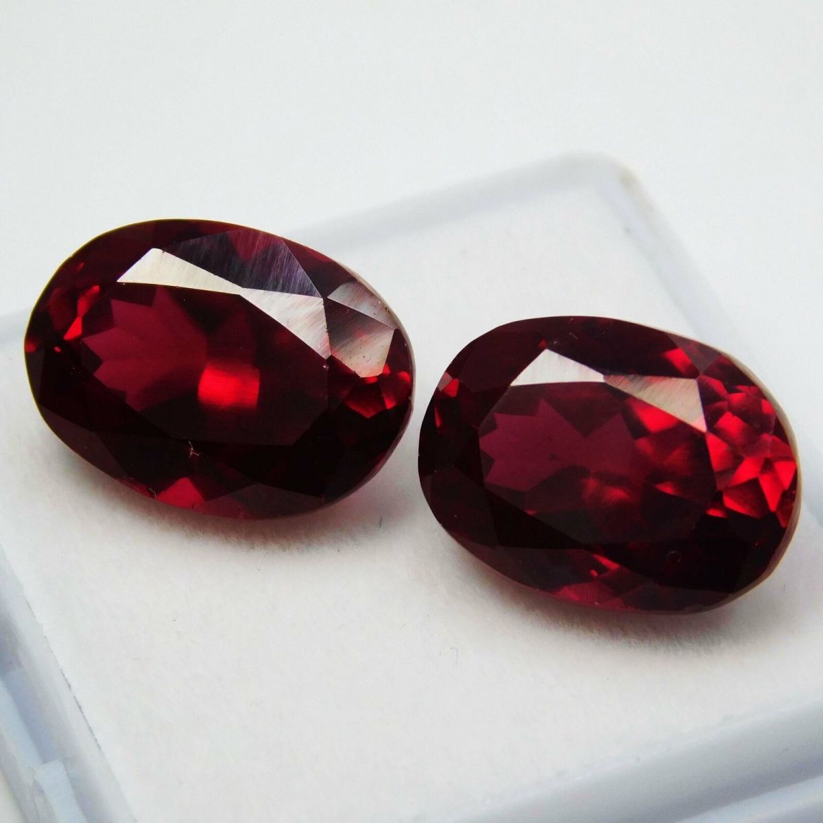 14.20 Ct Natural CERTIFIED Ruby Red Oval Cut Rare Loose Gemstone Pair