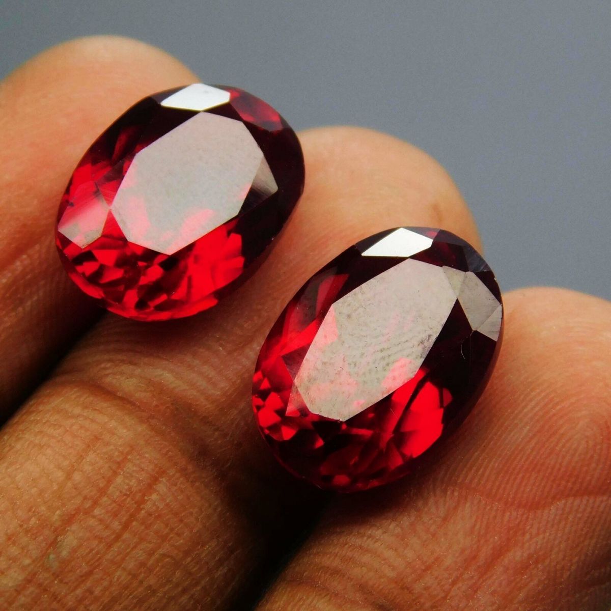 14.20 Ct Natural CERTIFIED Ruby Red Oval Cut Rare Loose Gemstone Pair