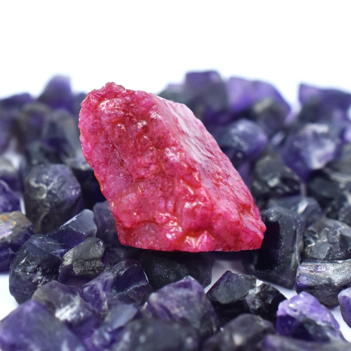 Raw Rough Uncut CERTIFIED 150.23 Ct Natural Red Ruby Lot Loose Gemstone