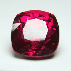 10 Carat Natural Blood Ruby Red Square Cushion Cut Loose Gemstone CERTIFIED