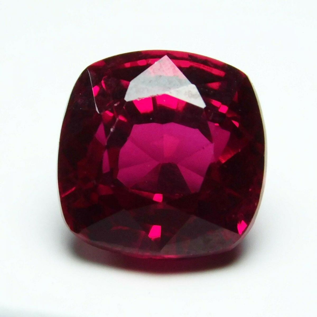 10 Carat Natural Blood Ruby Red Square Cushion Cut Loose Gemstone CERTIFIED