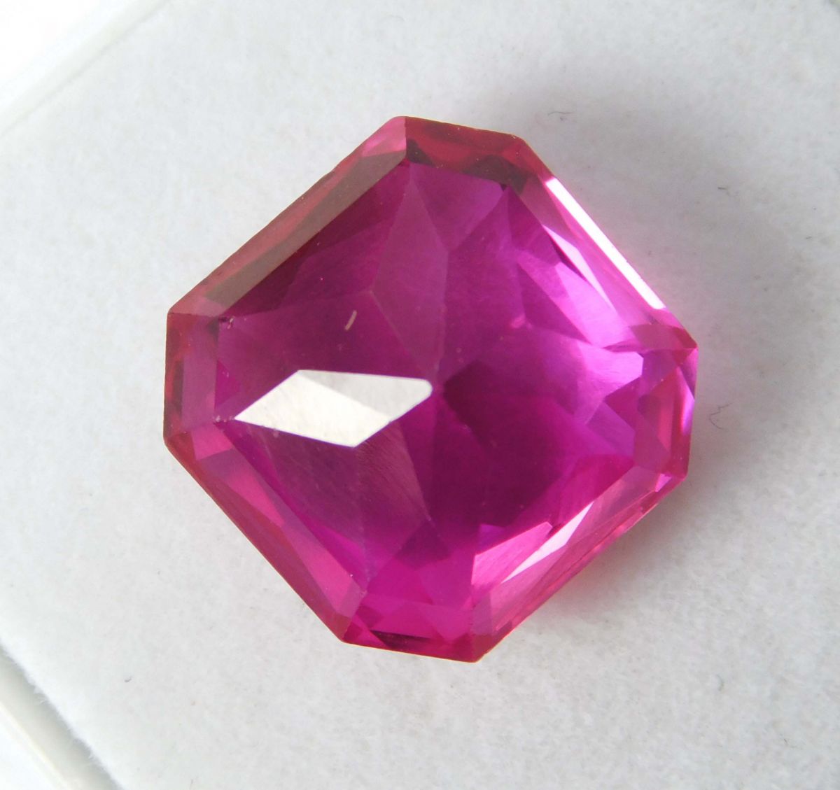 9.10 Ct Extremely Rare Natural Pink Ruby Square Cut CERTIFIED Loose Gemstone.