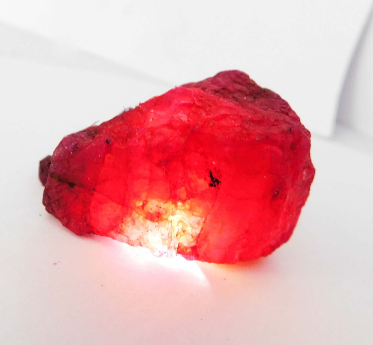 256 Ct Natural Red Ruby Huge Rough Earth Mined Loose Gemstone CERTIFIED