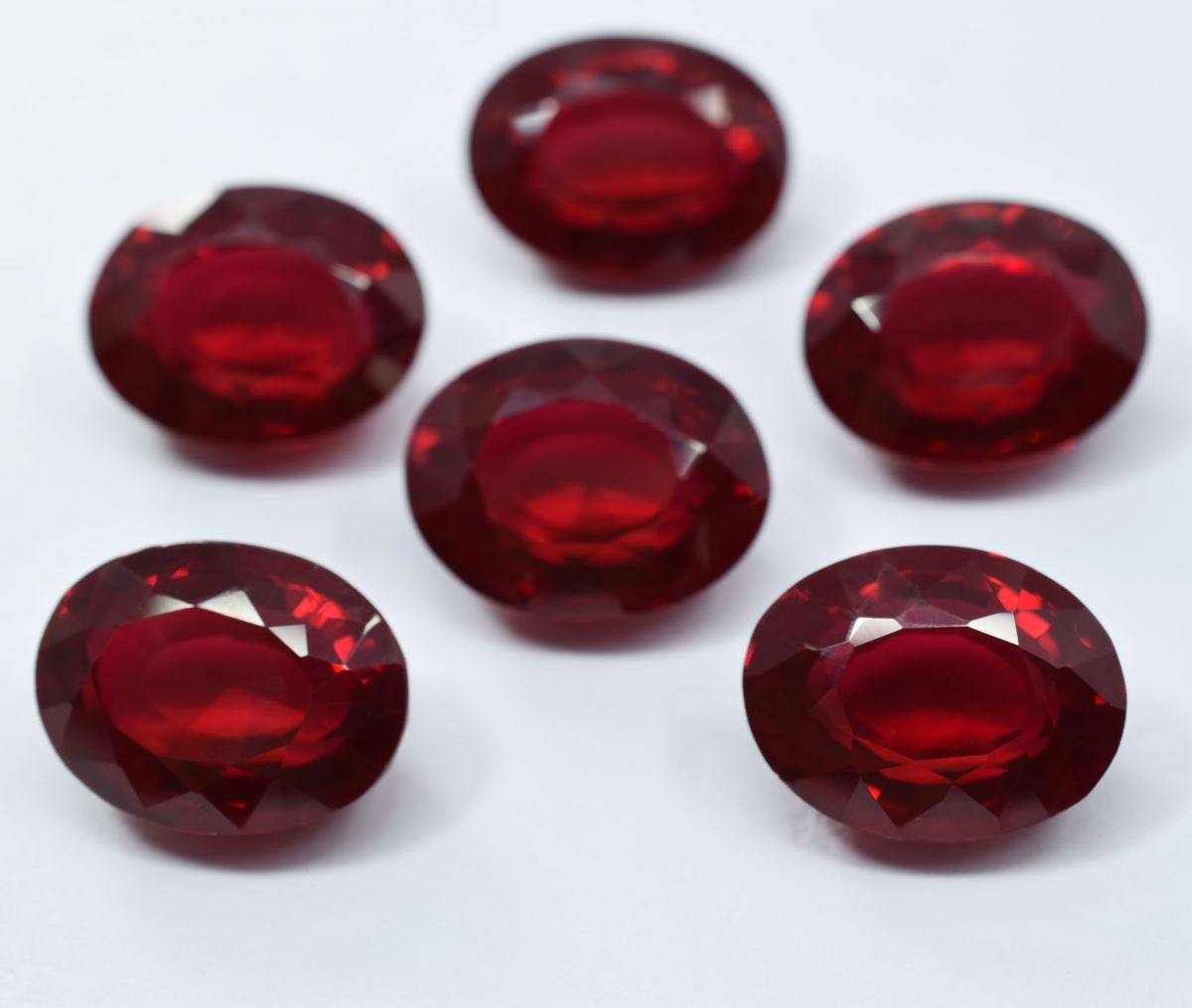 6 Pcs Natural 180 Ct Bloody Red Ruby Oval CERTIFIED Loose Gemstone Lot Huge Size