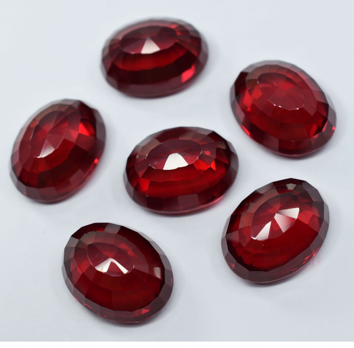 6 Pcs Natural 180 Ct Bloody Red Ruby Oval CERTIFIED Loose Gemstone Lot Huge Size