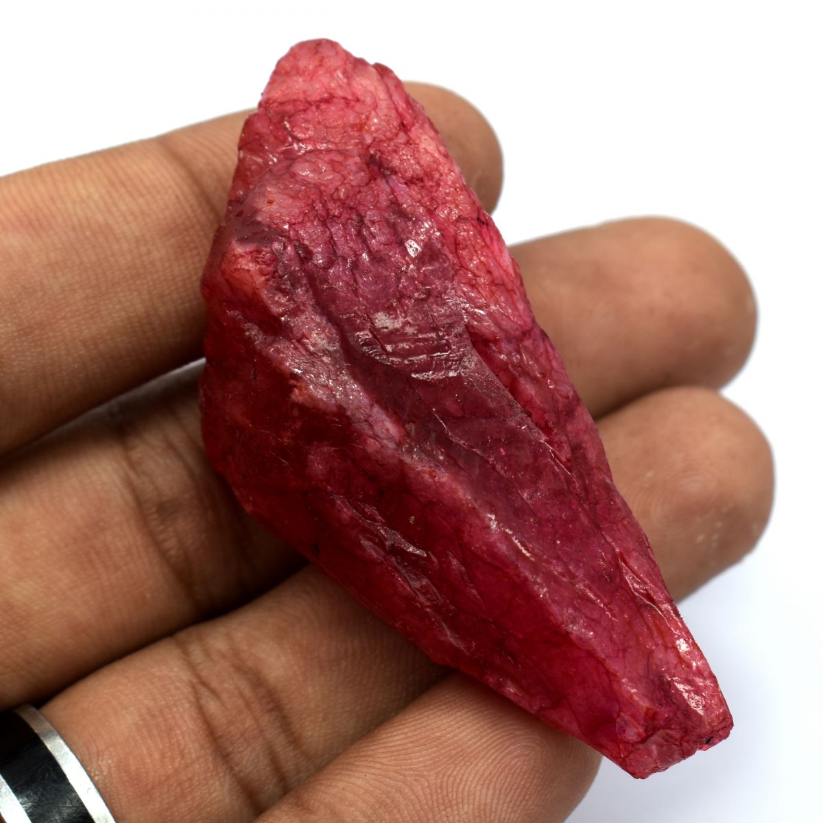 131.60 Ct Dyed Earth Mind Natural Ruby Red Uncut Rough Loose Gemstone CERTIFIED