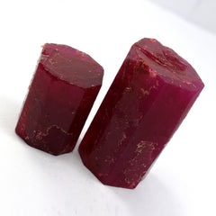 Uncut Red Rough 716.20 Ct Natural Ruby Huge Size Loose Gemstone Pair CERTIFIED