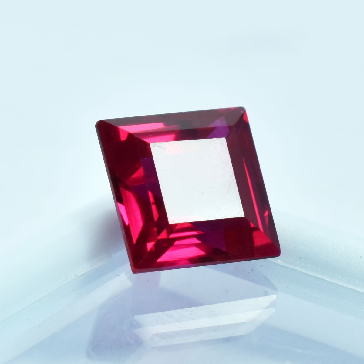 6.35 Ct Natural Rare Pink Ruby Square Cut Excellent Loose Gemstone CERTIFIED