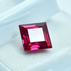 6.35 Ct Natural Rare Pink Ruby Square Cut Excellent Loose Gemstone CERTIFIED