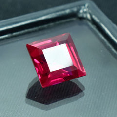 6.35 Ct Natural Rare Pink Ruby Square Cut Excellent Loose Gemstone CERTIFIED