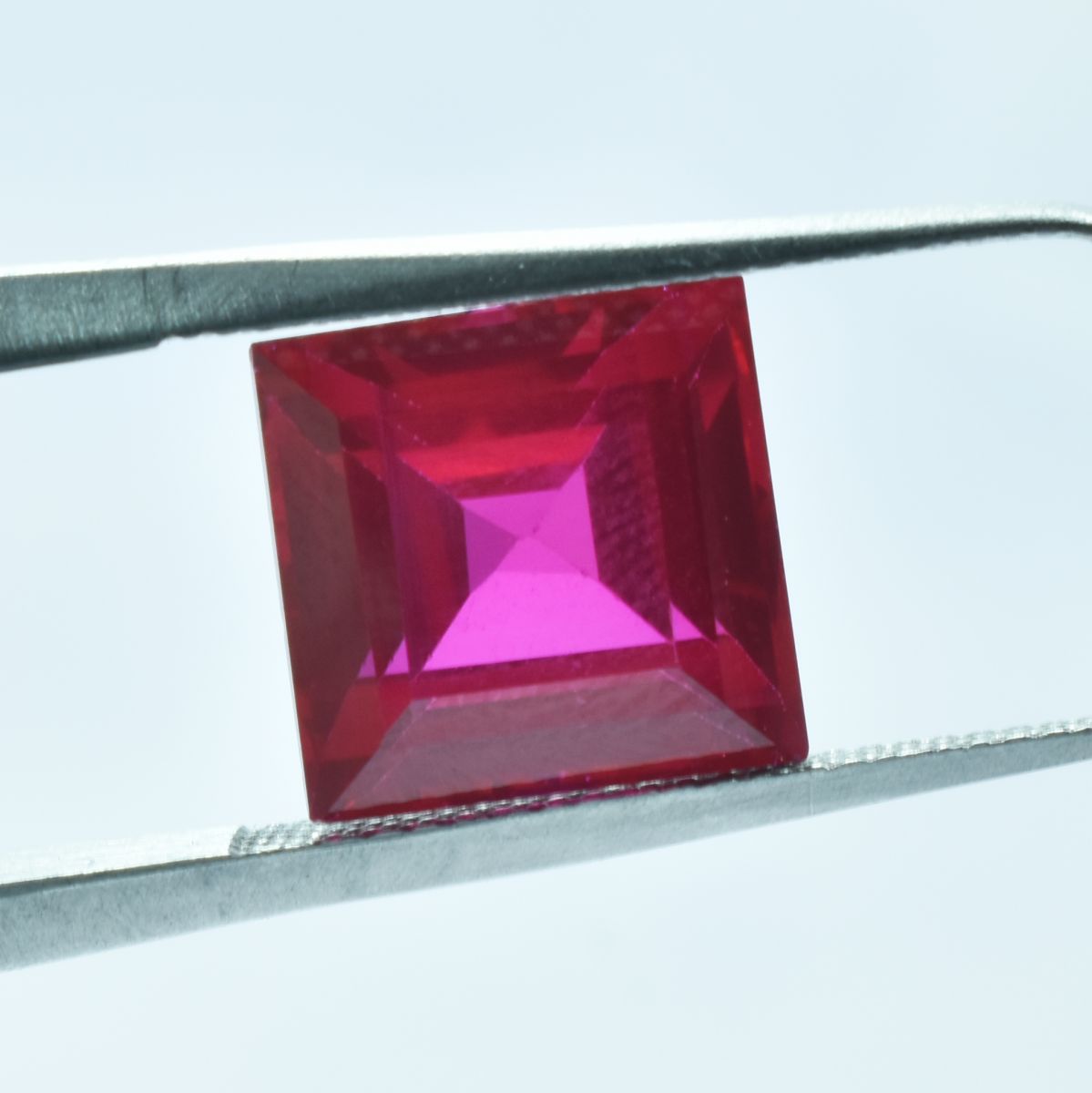 6.35 Ct Natural Rare Pink Ruby Square Cut Excellent Loose Gemstone CERTIFIED