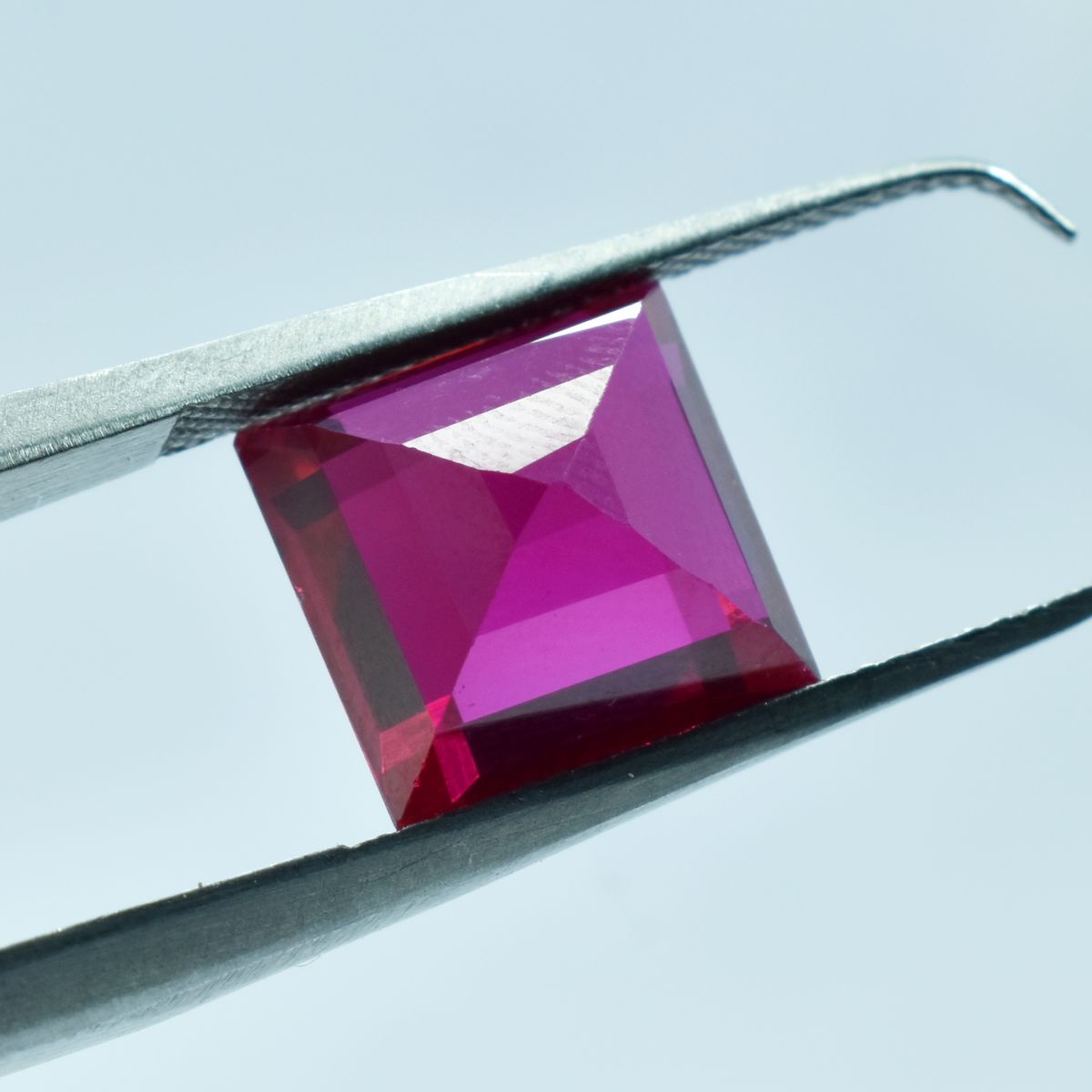 6.35 Ct Natural Rare Pink Ruby Square Cut Excellent Loose Gemstone CERTIFIED