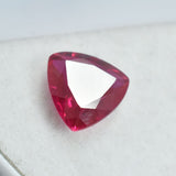Excellent Trillion Cut Ruby 2.85 Ct Natural Bloody Red Gemstone on White Background