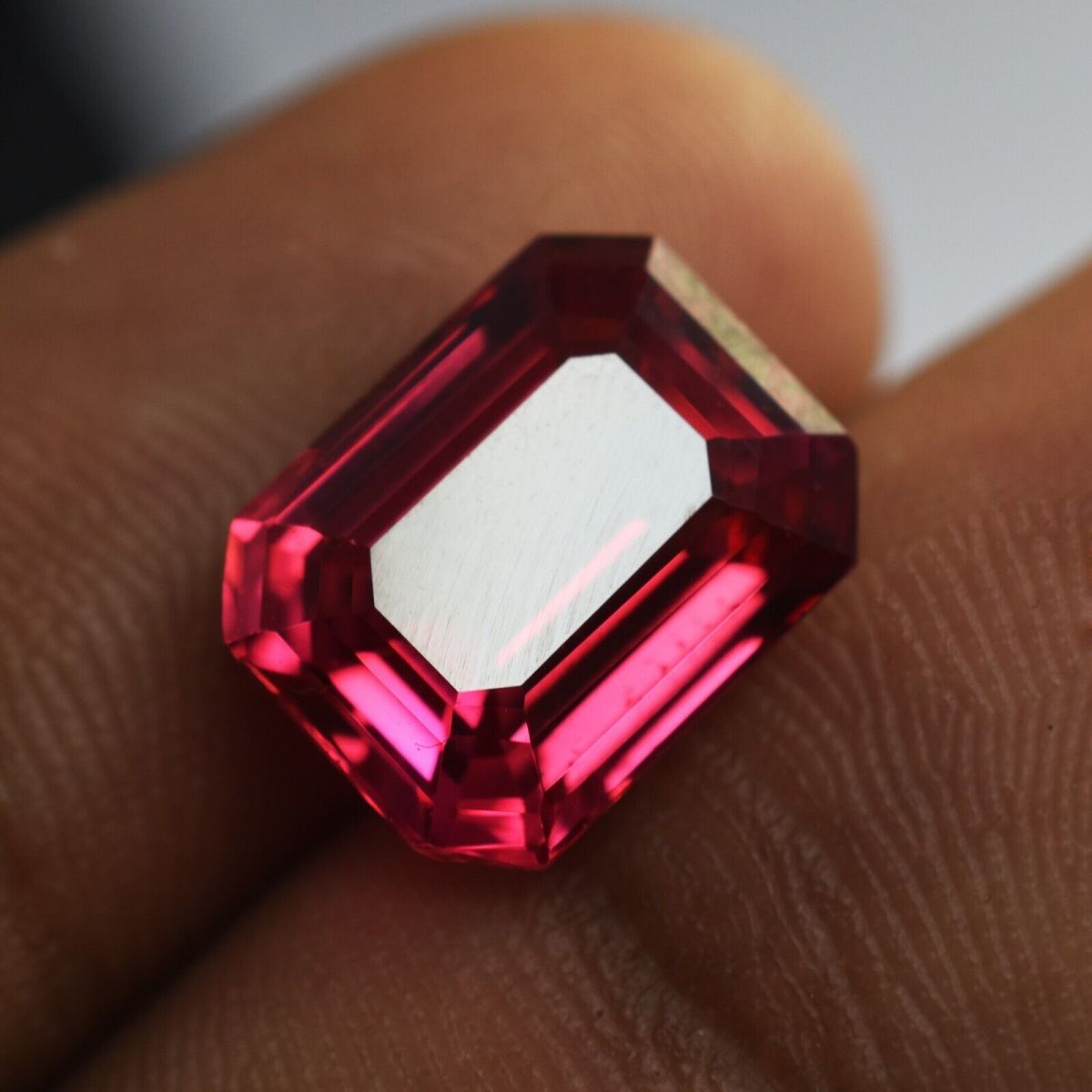 6.95 Ct Natural RUBY Loose gemstone Pinkish Red Emerald CERTIFIED Free Shipping