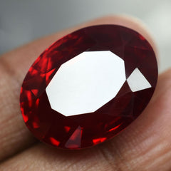 30 Ct NATURAL Red RUBY Oval CERTIFIED Loose Gemstone Huge Size |