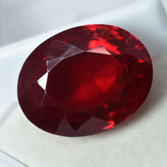 30 Ct NATURAL Red RUBY Oval CERTIFIED Loose Gemstone Huge Size |