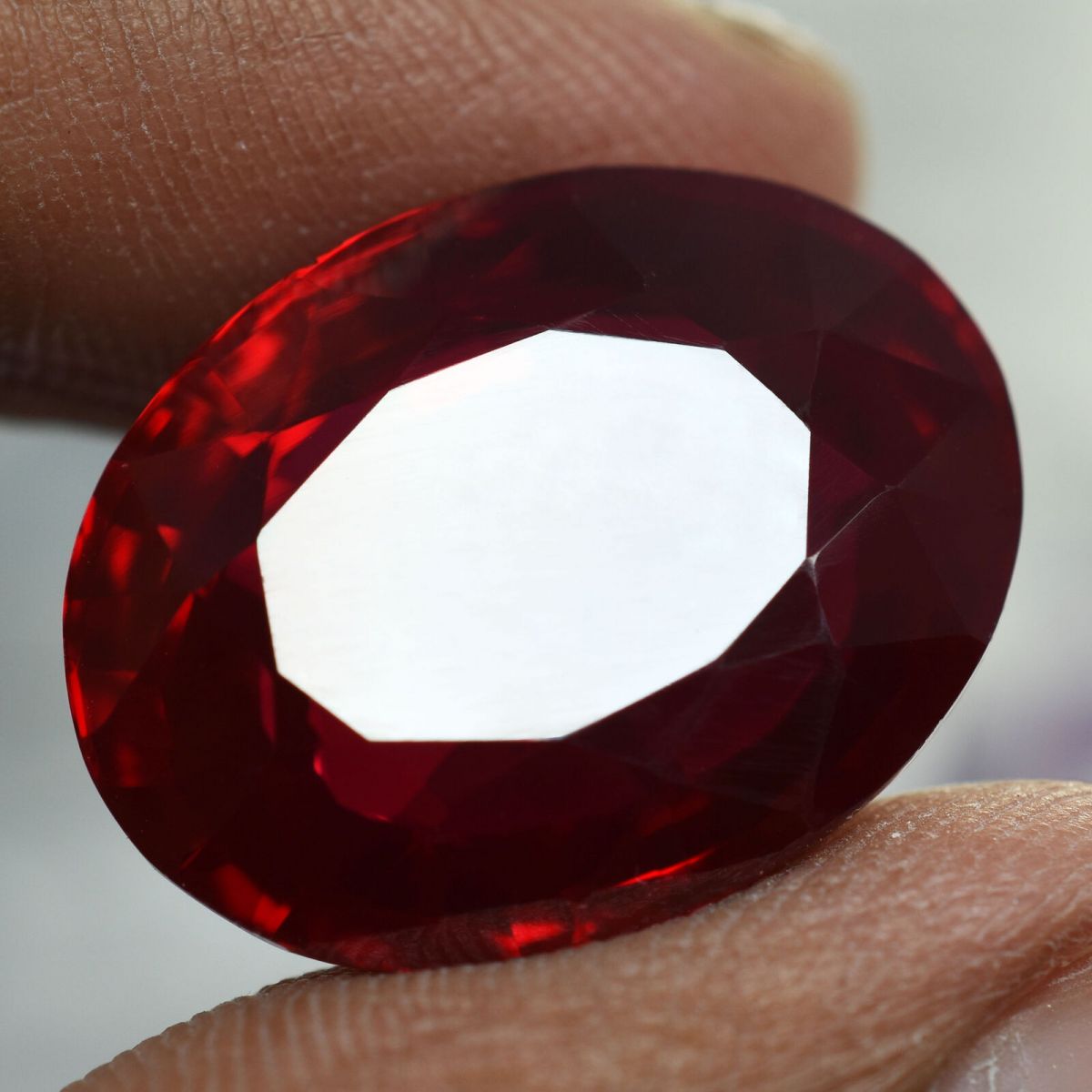 30 Ct NATURAL Red RUBY Oval CERTIFIED Loose Gemstone Huge Size |