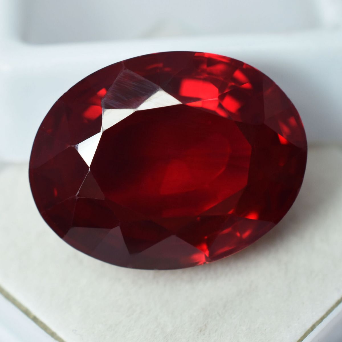 30 Ct NATURAL Red RUBY Oval CERTIFIED Loose Gemstone Huge Size |