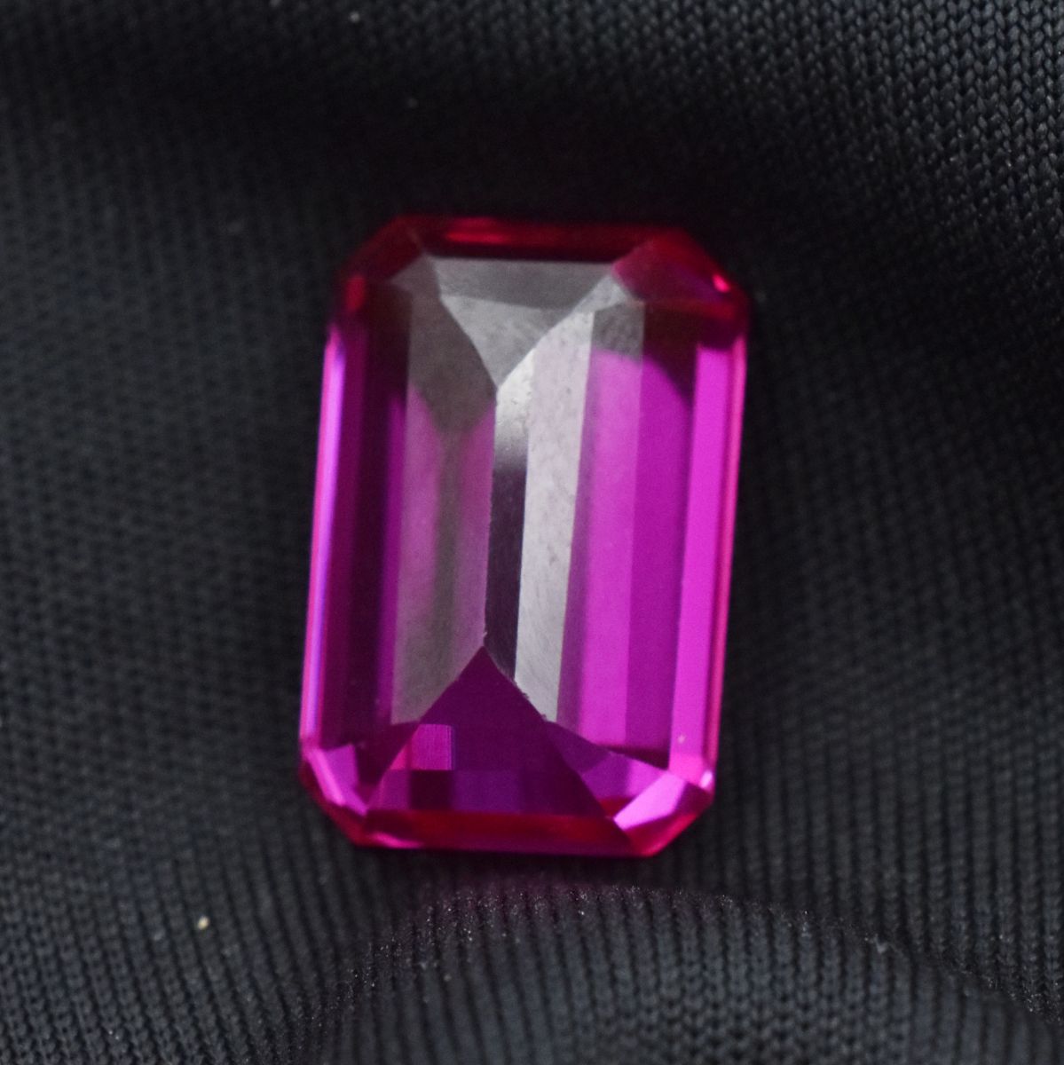 16.15 Ct Natural CERTIFIED Ruby Pink Emerald Cut Loose Gemstone Ring Size