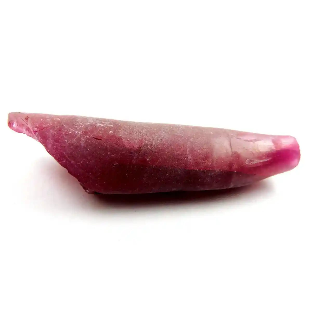 Pink stone on a white background