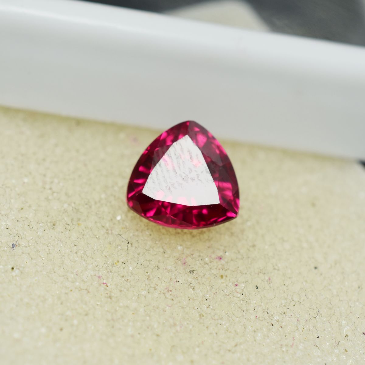 3.45 Ct Trillion Cut Pink Ruby Natural CERTIFIED Loose Gemstone For Ring