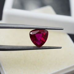 3.45 Ct Trillion Cut Pink Ruby Natural CERTIFIED Loose Gemstone For Ring