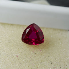 3.45 Ct Trillion Cut Pink Ruby Natural CERTIFIED Loose Gemstone For Ring