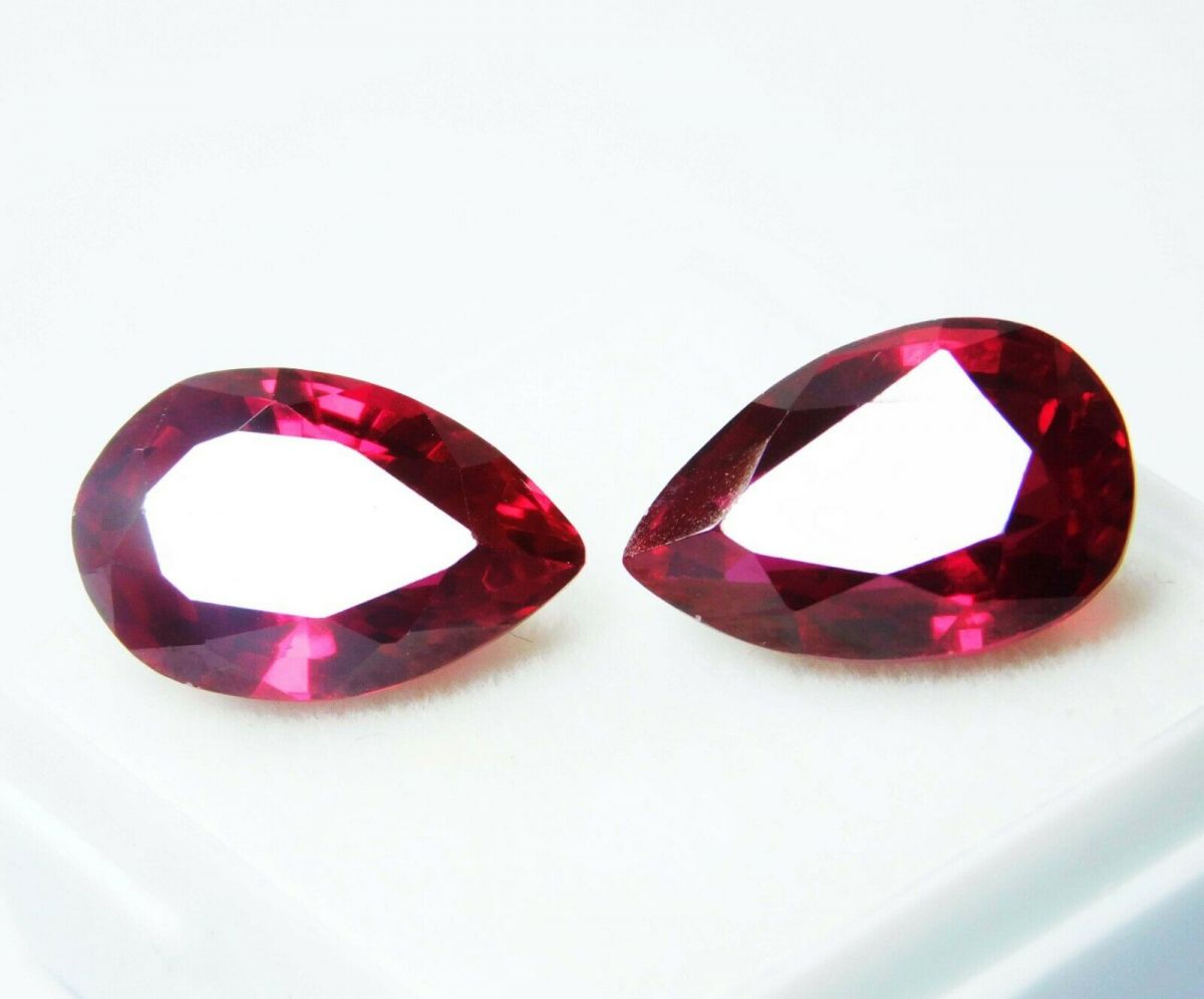 16 Carat Red Ruby Pear Cut Ring Size Natural Loose Gemstone CERTIFIED