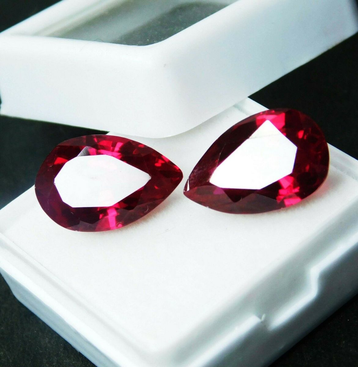 16 Carat Red Ruby Pear Cut Ring Size Natural Loose Gemstone CERTIFIED