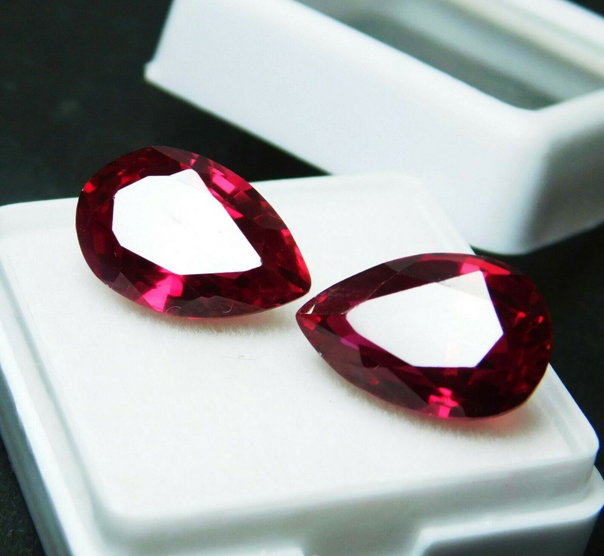 16 Carat Red Ruby Pear Cut Ring Size Natural Loose Gemstone CERTIFIED