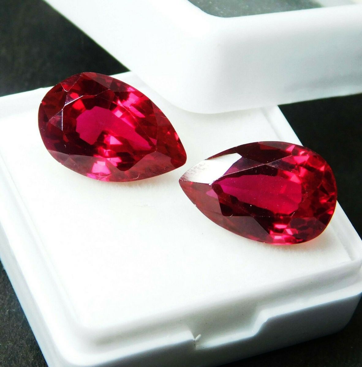 16 Carat Red Ruby Pear Cut Ring Size Natural Loose Gemstone CERTIFIED