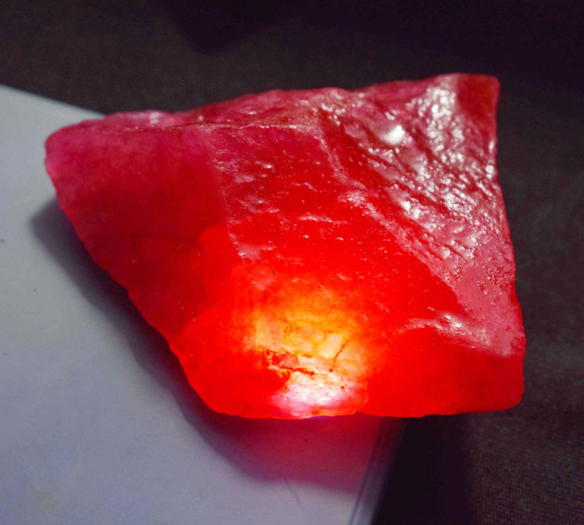 377.45 Ct Natural Pinkish Ruby Uncut Rough Huge Size CERTIFIED Loose Gemstone