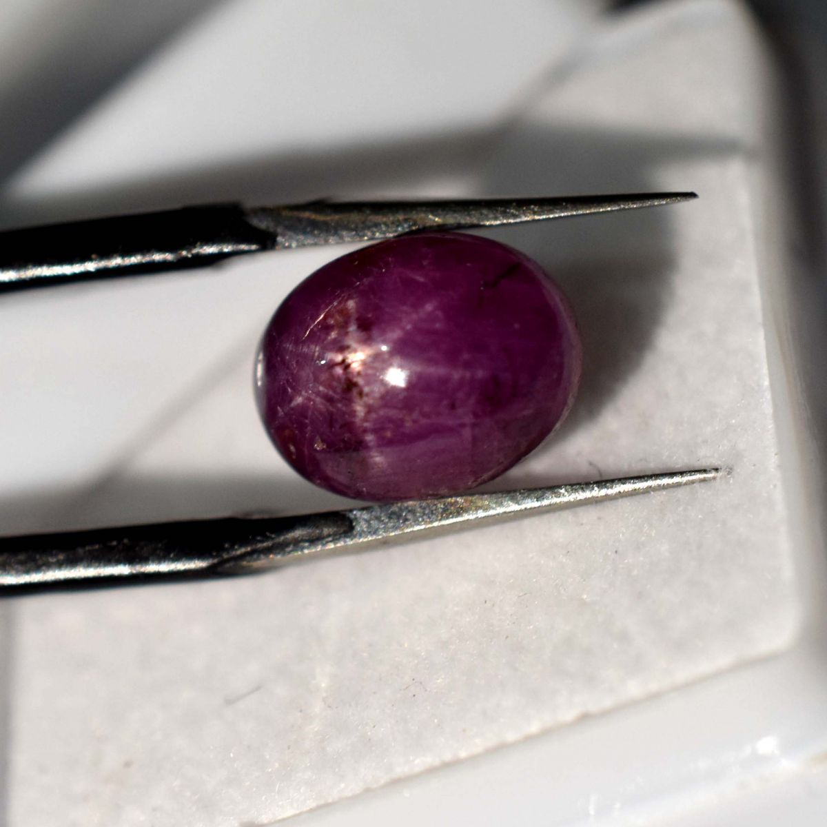 CERTIFIED 7.10 Ct Natural Amazing RED Star Ruby Oval Shape Loose Gemstone
