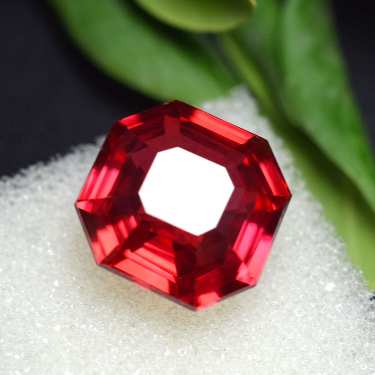 Authentic Loose Gemstone CERTIFIED 9.20 Ct Natural Brilliant Red Ruby Square Cut