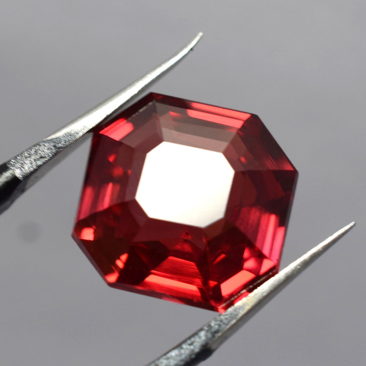 Authentic Loose Gemstone CERTIFIED 9.20 Ct Natural Brilliant Red Ruby Square Cut