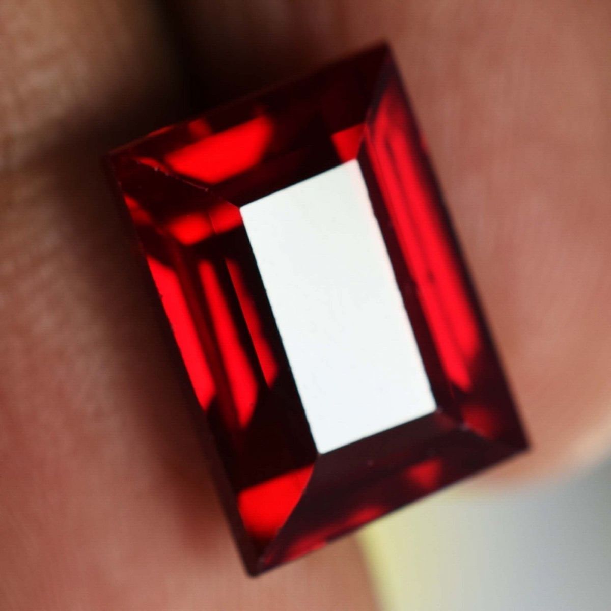 7.00 Ct Natural Rare Bloody Red Color Ruby Emerald Cut CERTIFIED Loose Gemstone.