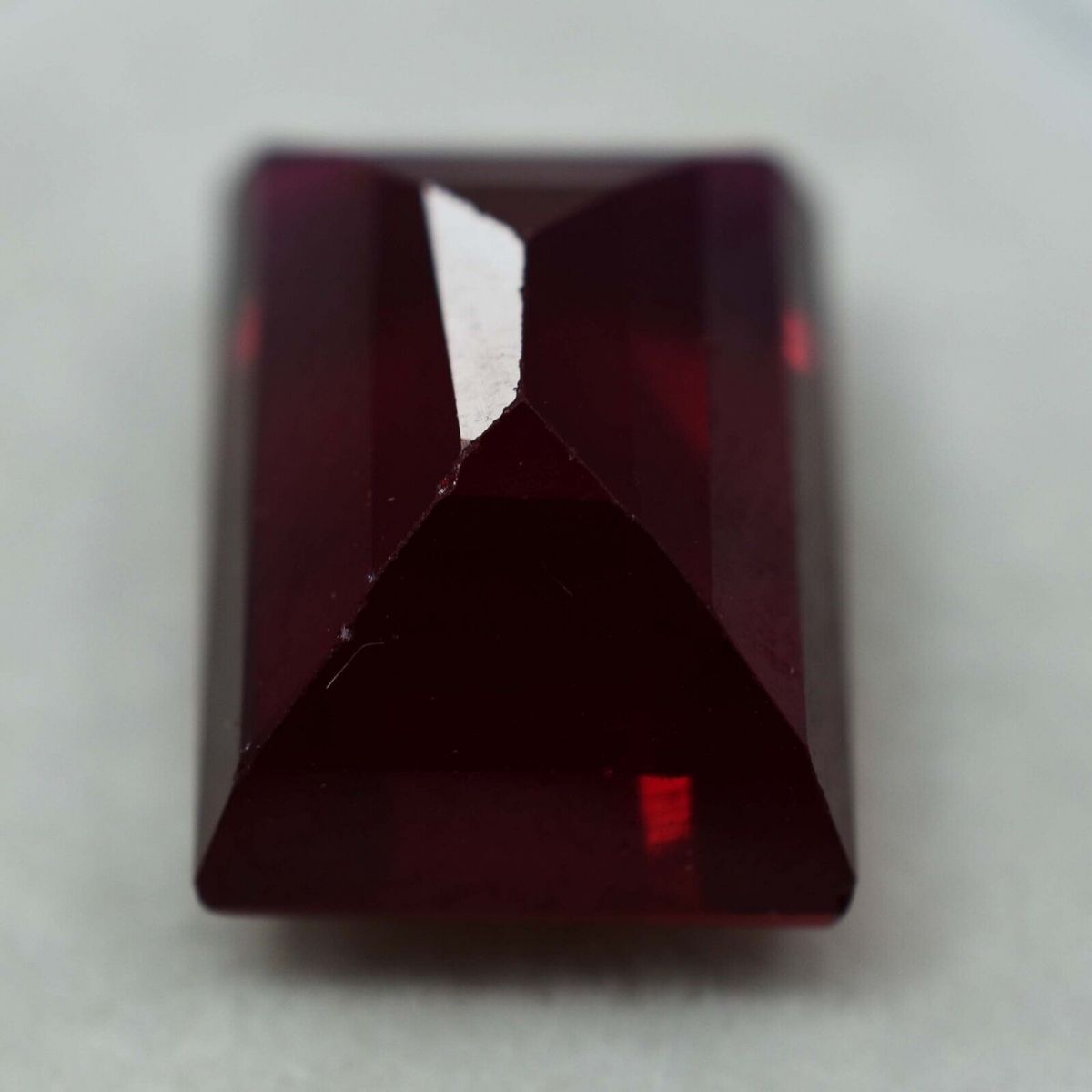 7.00 Ct Natural Rare Bloody Red Color Ruby Emerald Cut CERTIFIED Loose Gemstone.