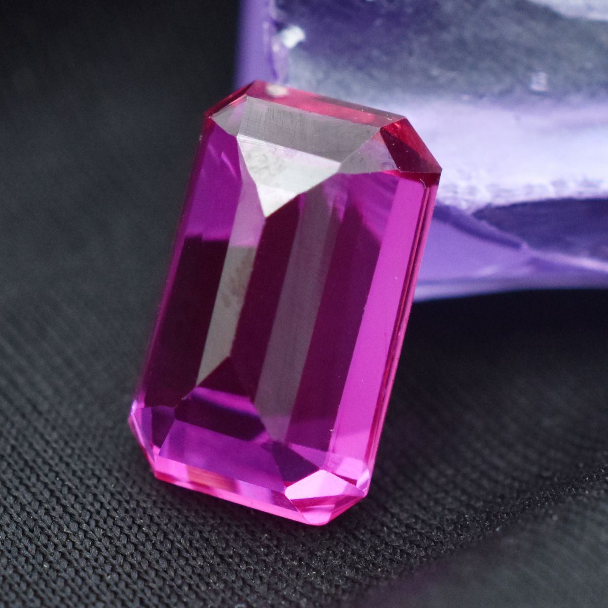 CERTIFIED Ruby Pink Loose Gemstone Natural 9.95 Ct Emerald Shape Ring Size
