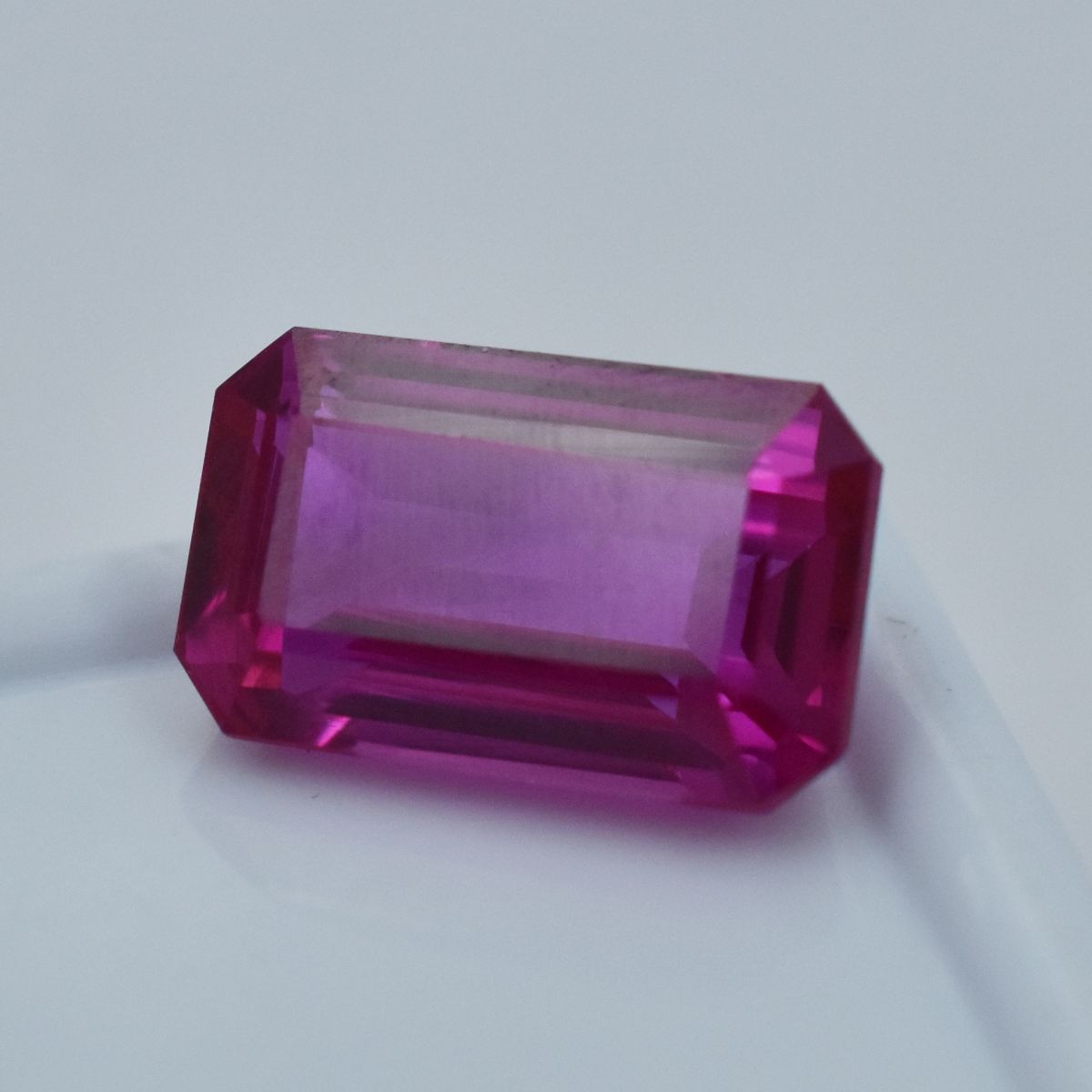 CERTIFIED Ruby Pink Loose Gemstone Natural 9.95 Ct Emerald Shape Ring Size