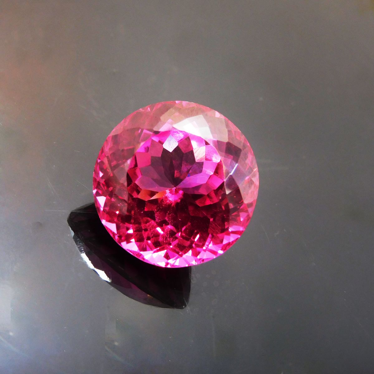 Brilliant CERTIFIED Natural 25.35 Carat Pink Ruby Round Cut Loose Gemstone