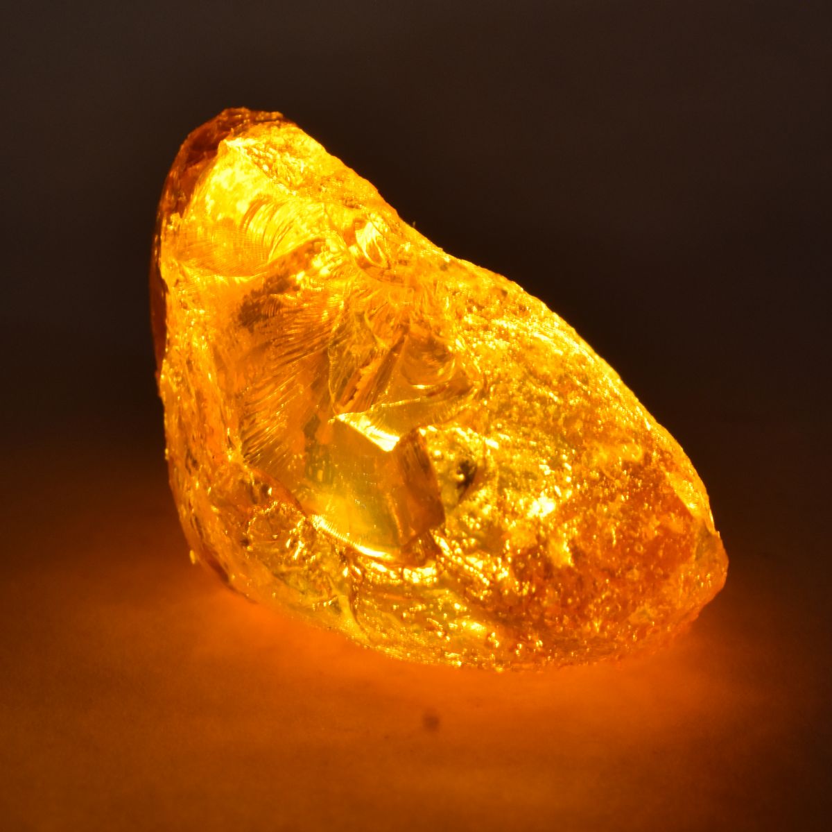 Natural Orange Amber Gemstone Rough 27.00 Ct Uncut CERTIFIED Raw Loose Gemstone