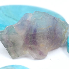 Uncut Raw Natural 40.05 Ct Multi Color Fluorite Rough Loose Gemstone CERTIFIED