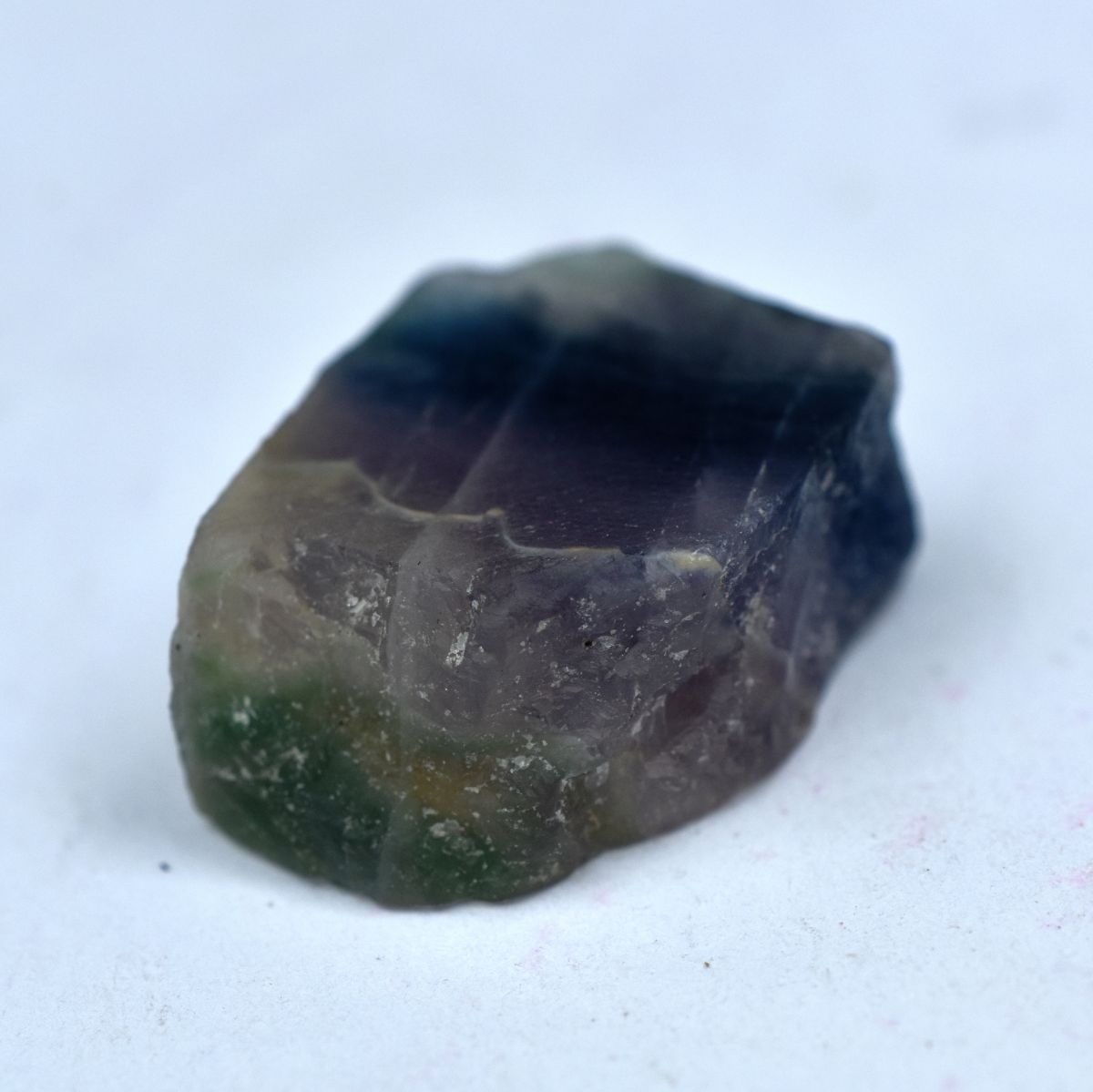 Raw Uncut Rough 43.85 Ct Fluorite Multi Color Natural CERTIFIED Loose Gemstone