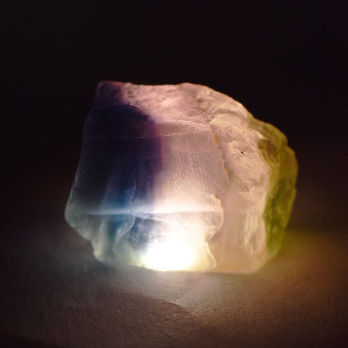 Raw Uncut Rough 43.85 Ct Fluorite Multi Color Natural CERTIFIED Loose Gemstone