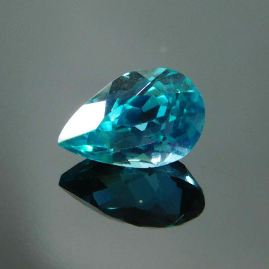 Natural Royal Color Montana Sapphire 7 Carat Pear Cut CERTIFIED Loose Gemstone