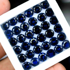 14 PCS Natural Sapphire CERTIFIED Loose Gemstone Lot Ceylon Blue Round Cut