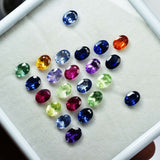 7x5 mm 8 Pcs Natural Sapphire Untreated Oval Cut Loose Gemstone Lot CERTIFIED