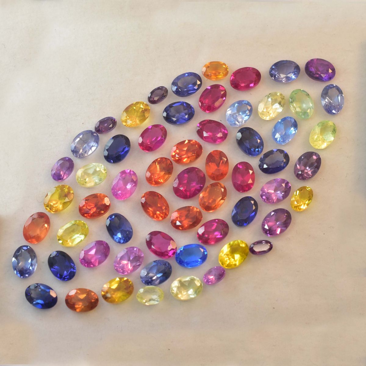 Untreated Sapphire Oval Cut 12 Pcs 7x5 mm Natural CERTIFIED Gemstone Lot