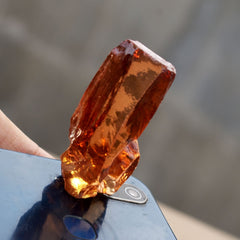 Uncut Rough Gemstone 283.85 Carat Natural Orange Sapphire CERTIFIED Raw Rough