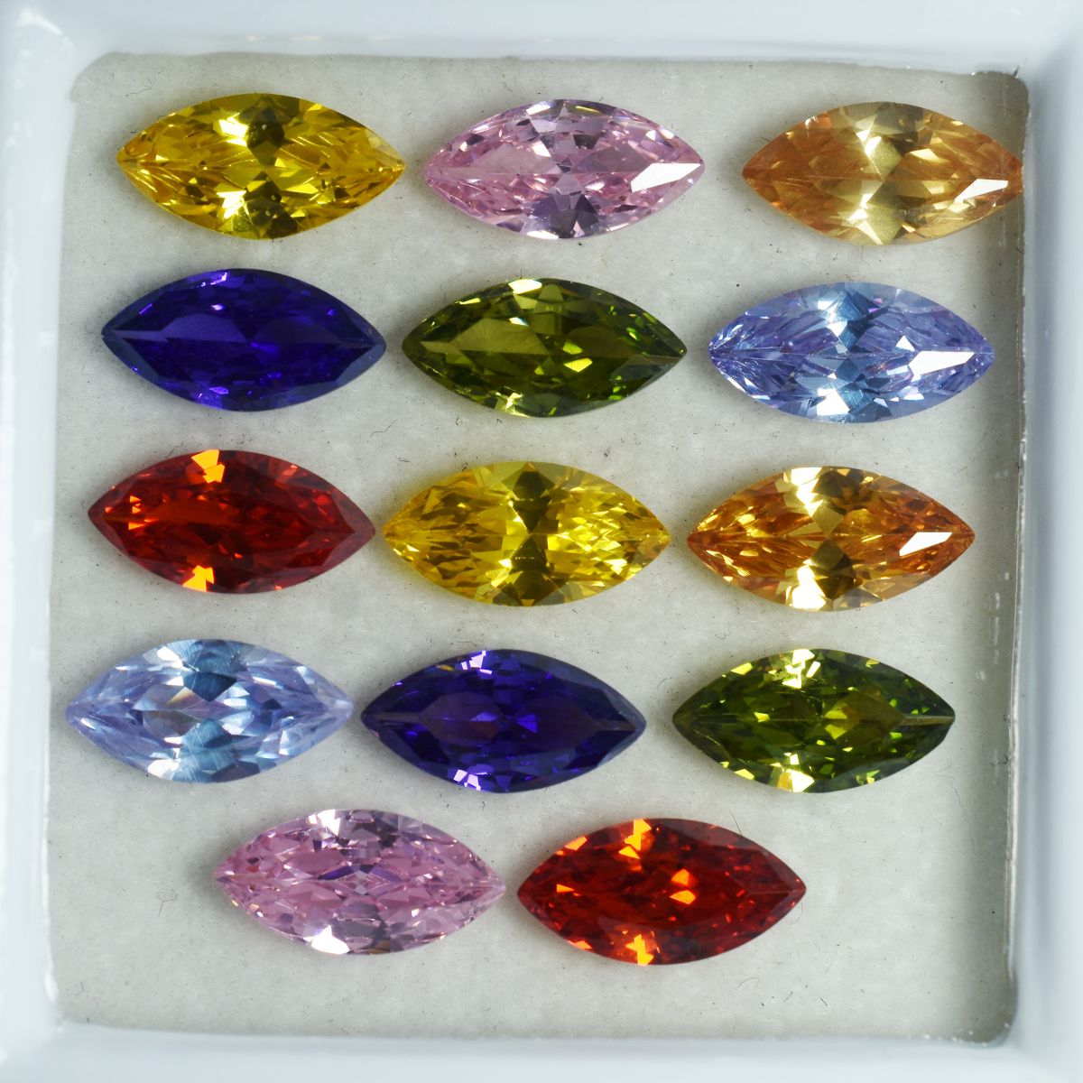 Sapphire Mix Color Marquise Cut CERTIFIED 9 Pcs Natural Loose Gemstone 7x5 mm